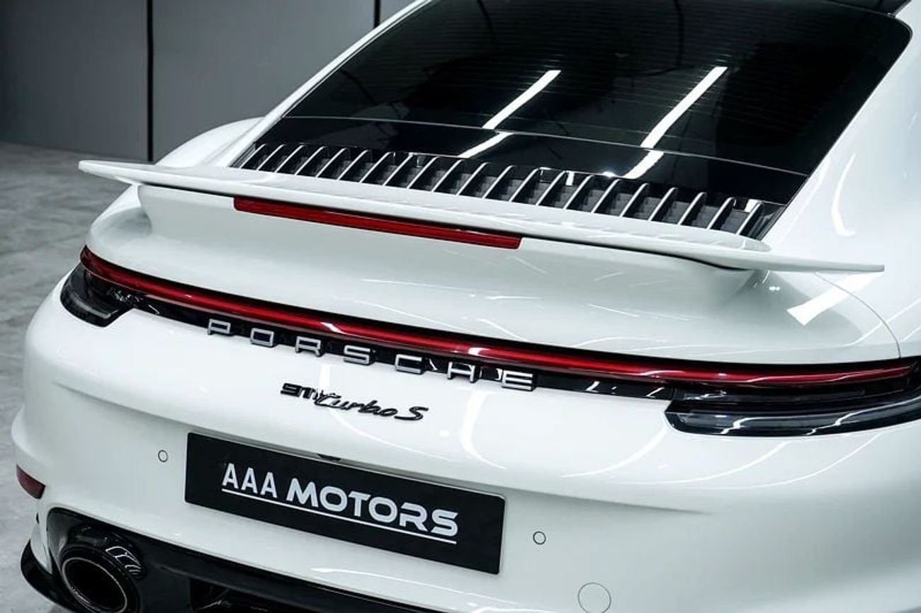 Porsche 911 Turbo 3.8L (580 HP) Coupe | GCC Specs | Full Option | Dealer Warranty Until 2027 | No Accident / No