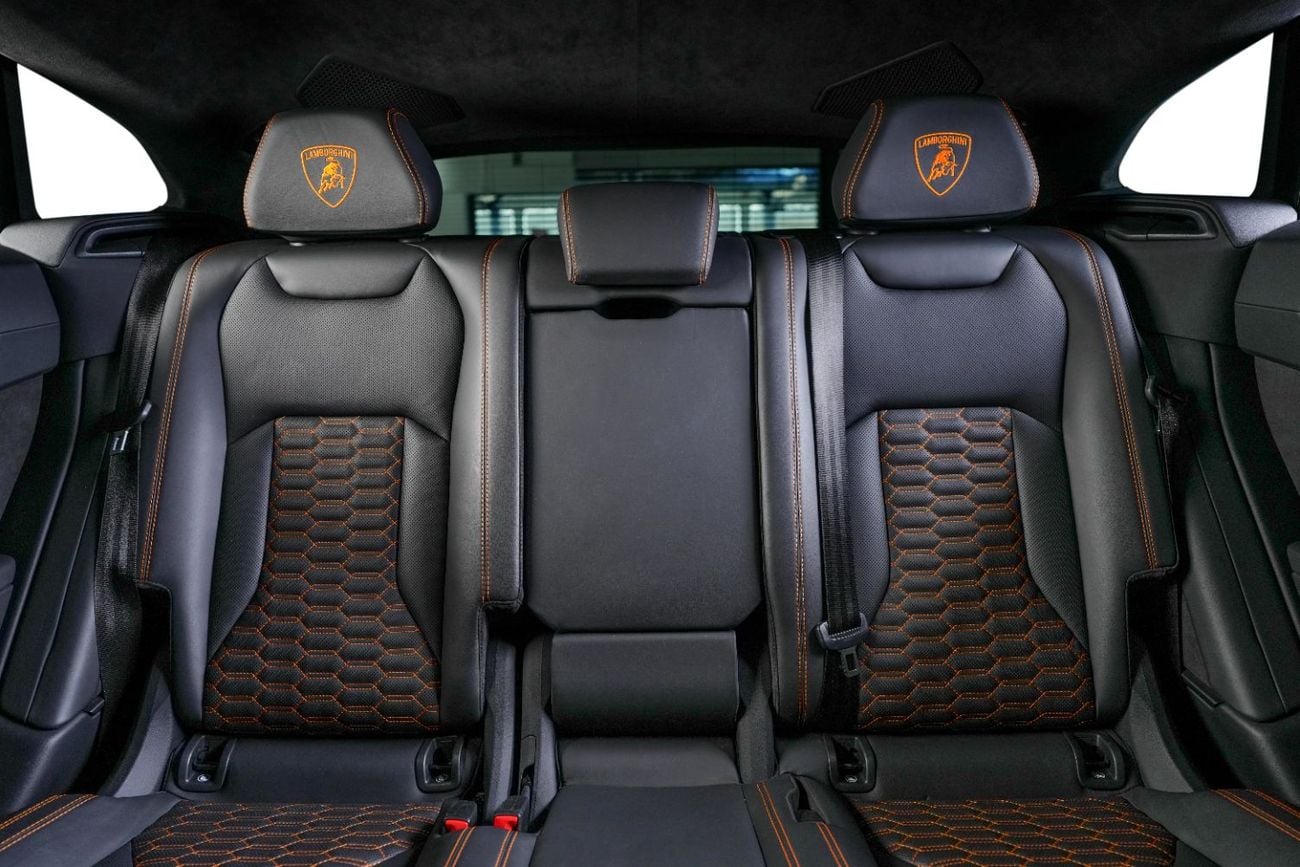 Lamborghini Urus STD Exclusive Leather With Orange Stitching-Black Exterior Pack-23 Inch Black Rims