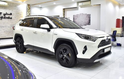 Toyota RAV4 EXCELLENT DEAL for our Toyota Rav4 Hybrid ( 2021 Model ) in White Color GCC Specs