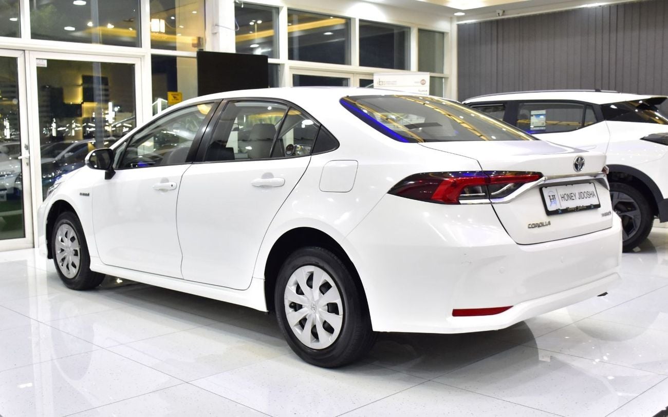 Toyota Corolla EXCELLENT DEAL for our Toyota Corolla Hybrid ( 2021 Model ) in White Color GCC Specs