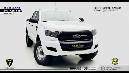 Ford Ranger XLT DIESEL + 4WD + MANUAL GEAR-BOX + BLUETOOTH + BACK COVER LINER / GCC / 2018 / UNLIMITED KMS WARRA