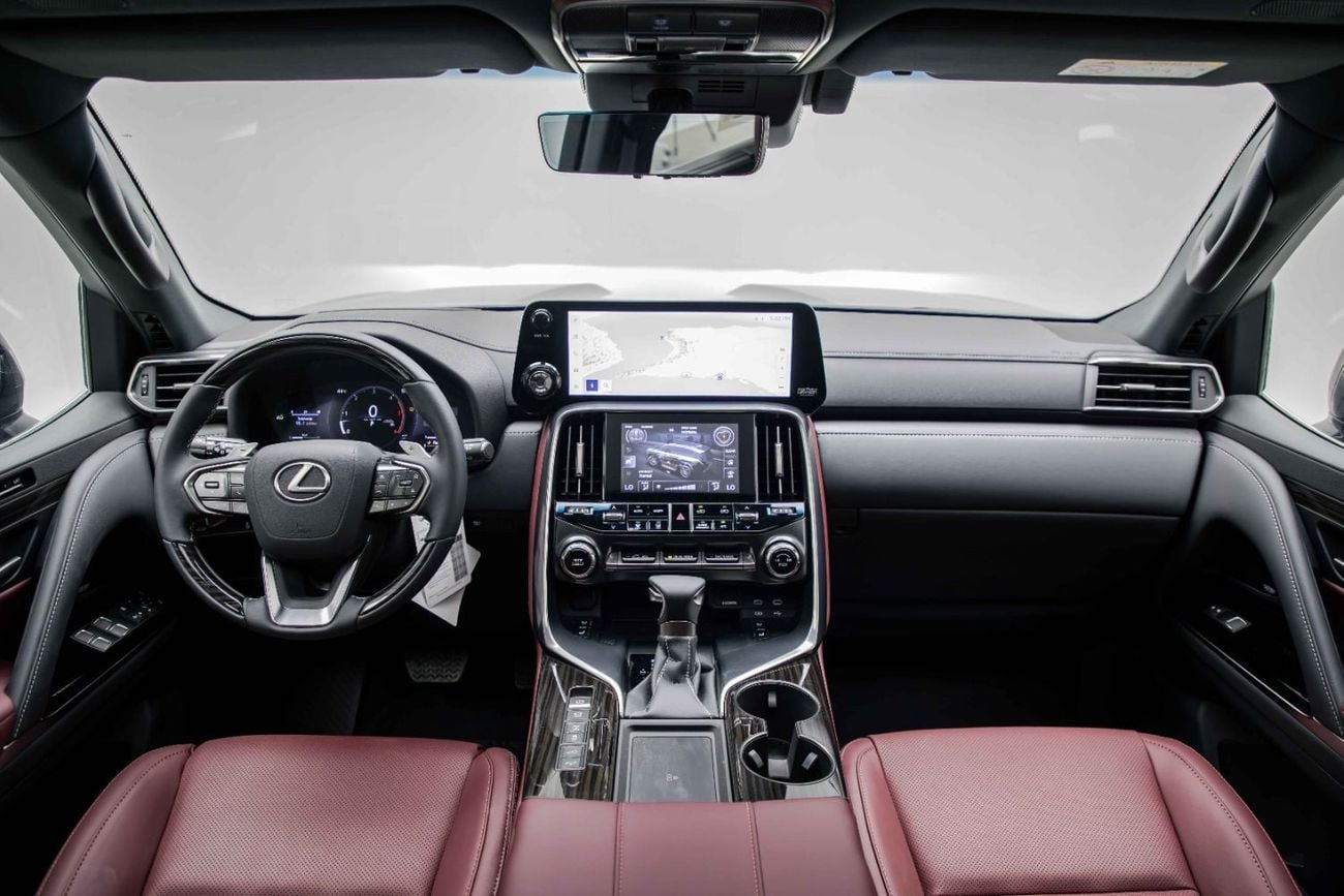 لكزس LX 600 LX6UR 3.5 لتر - أسود جرافيتي من الداخل قرمزي | للتصدير فقط