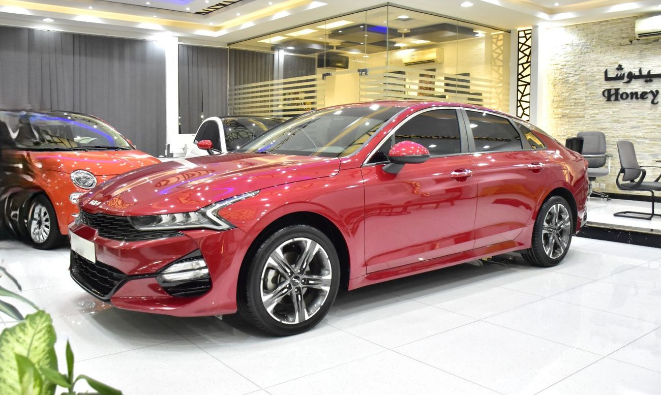 Kia K5 EXCELLENT DEAL for our KIA K5 ( 2022 Model ) in Red Color GCC Specs