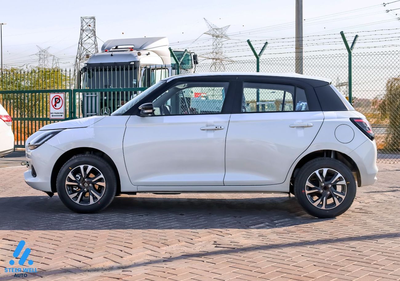 Suzuki Swift GLX 2026 – Dual-Tone White/Black, Keyless & Feature-Packed