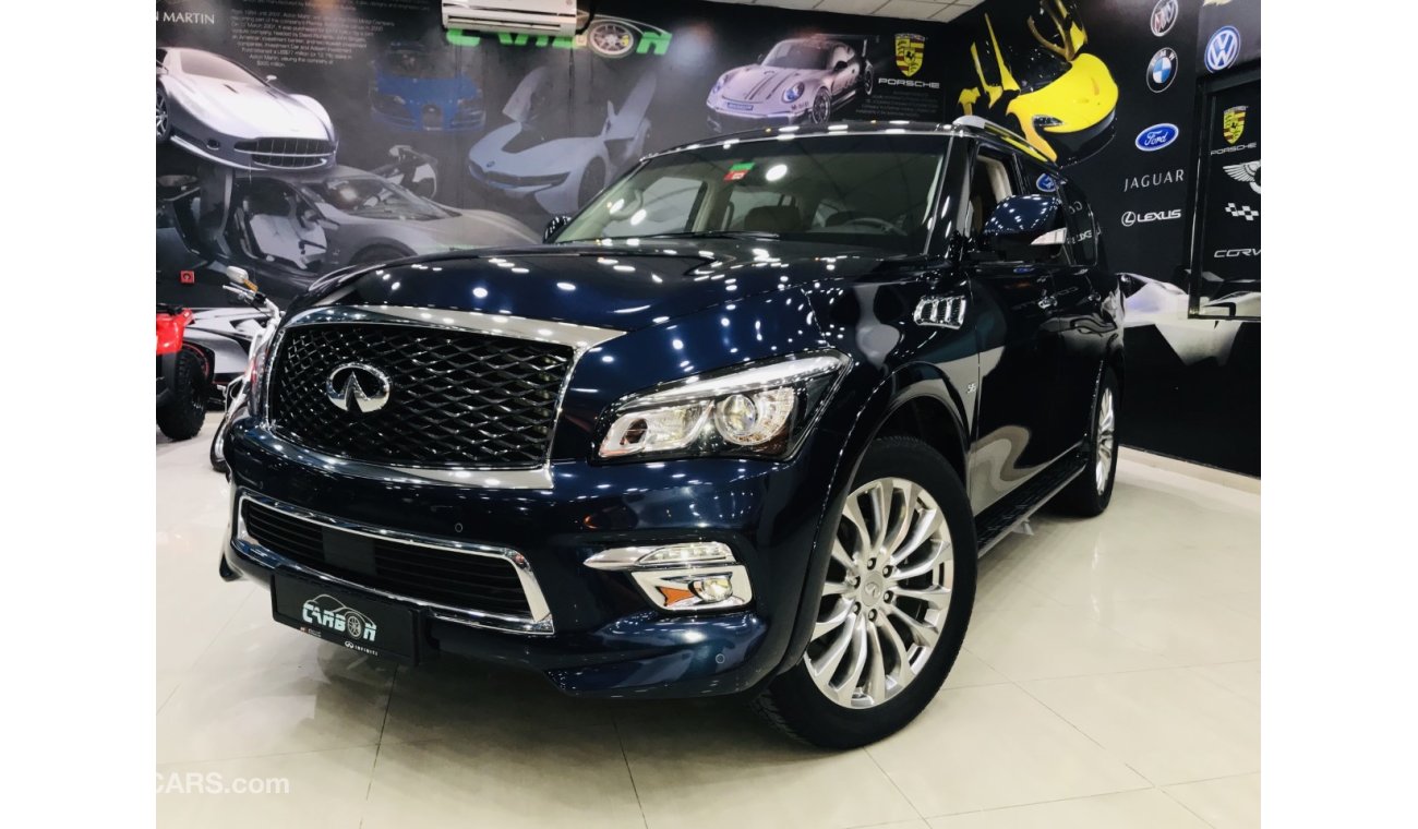 إنفينيتي QX80 - 5.6L V8 - 2017 - GCC - UNDER WARRANTY + FREE SERVICE - ( 2,890 AED PER MONTH )