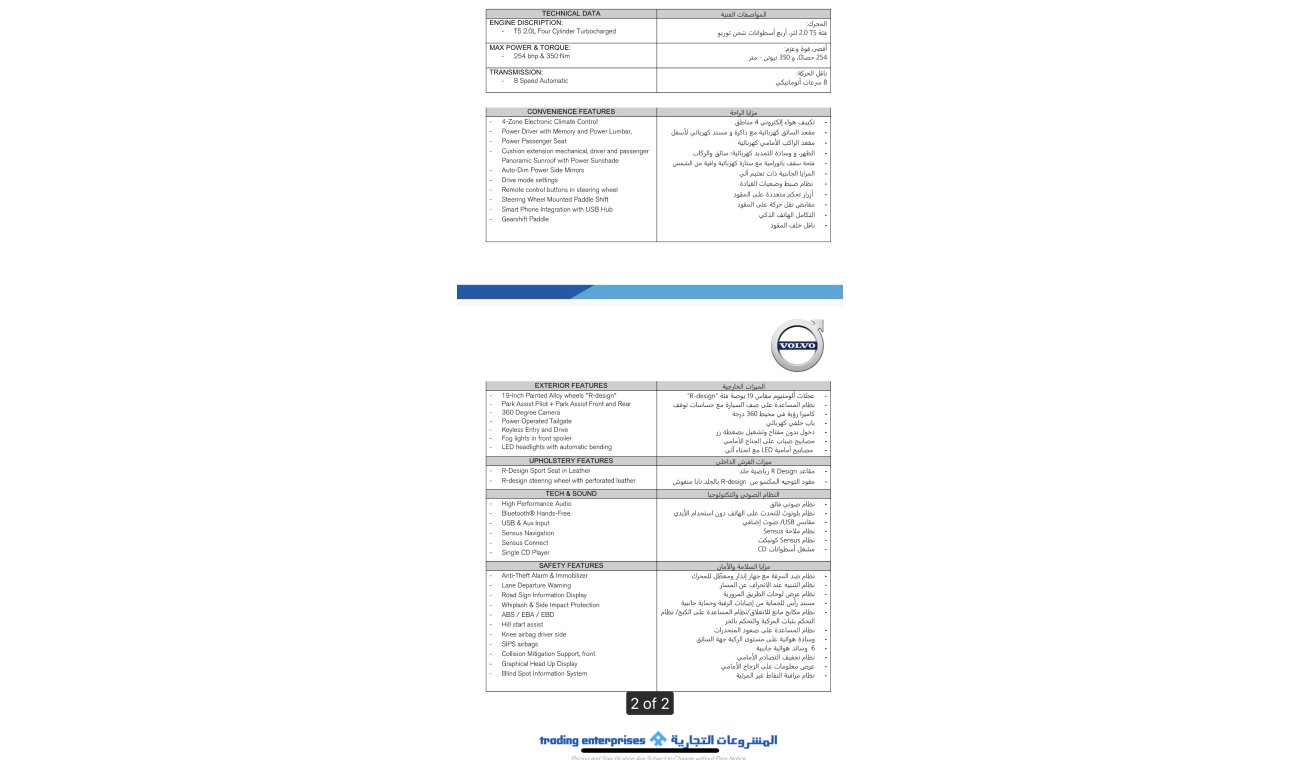 Volvo XC60 T5 2.0L, 4 cylinder turbocharge