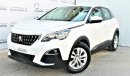 Peugeot 3008 1.6L ACTIVE 2018 GCC SPECS AGENCY WARRANTY UP TO 2023 OR 100000KM