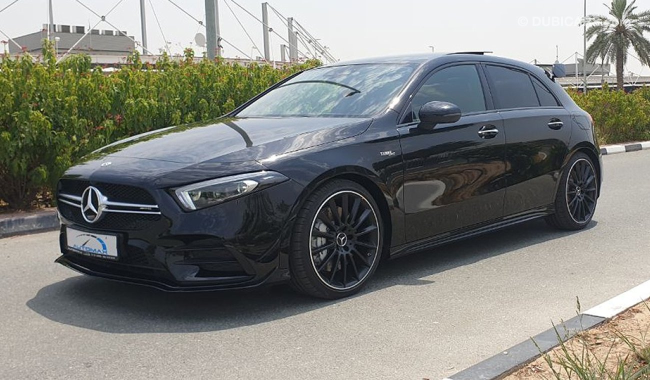 مرسيدس بنز A 35 AMG 4MATIC PERFORMANCE، أسود، 0 كم، GCC، الضمان: سنتان غير محدودة المسافة، خدمة الصيانة: 3 سنوات