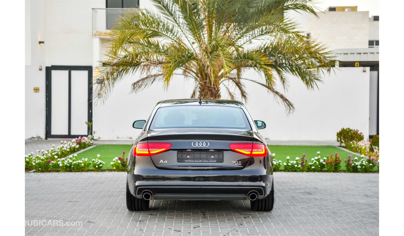 Audi A4 3.0T Quattro S-Line - 2Y Warranty - GCC - AED 1,547 PER MONTH - 0% DOWNPAYMENT