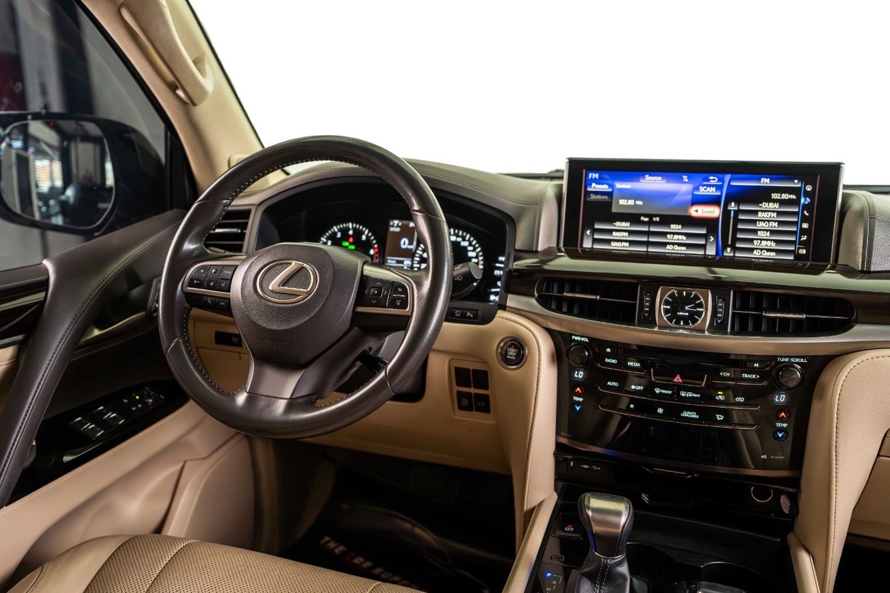 Lexus LX 570 Signature 5.7L 7 Seats-Al Futtaim Full Service History-Pearl Black Exterior Color