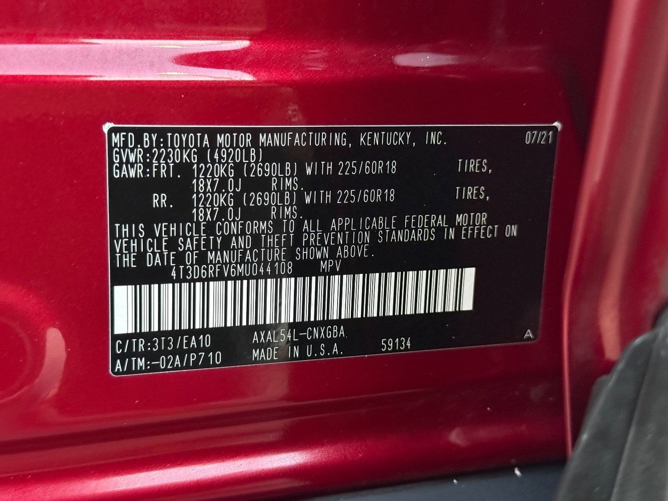 تويوتا راف ٤ 2021 TOYOTA RAV4 LIMITED HYBRID 4x4 FULL OPTIONS IMPORTED FROM USA