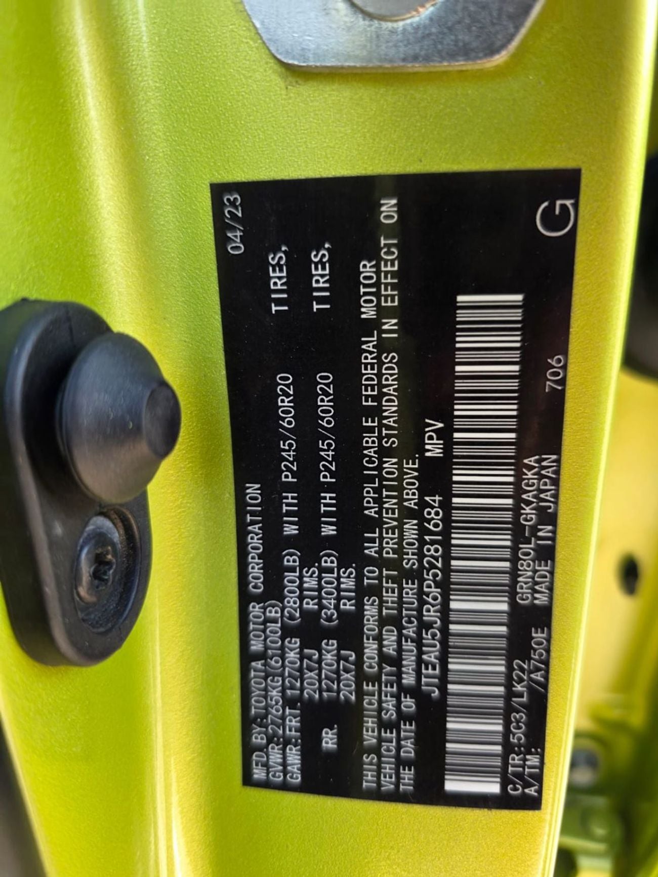 Toyota 4Runner 2023 Model Toyota 4Runner TRD Sport Push button and original leather