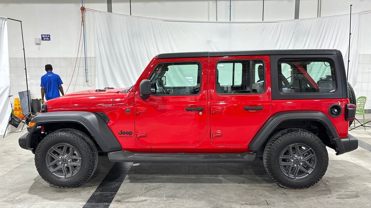 جيب رانجلر 2024 SPORT | AED 2050/Month | 0 DP | 30 Day Return | Warranty