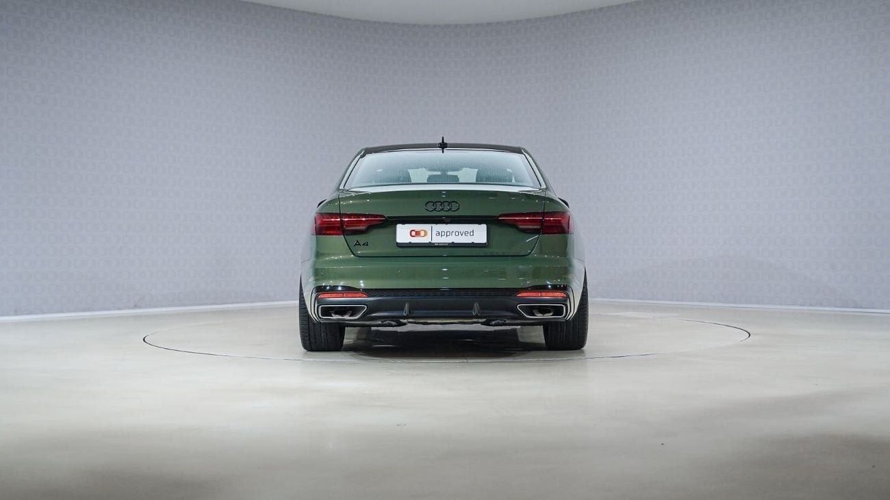 Audi A4 35 TFSI S Line 2.0L | AED 2,041 PM | Warranty Sept-2028 | GCC