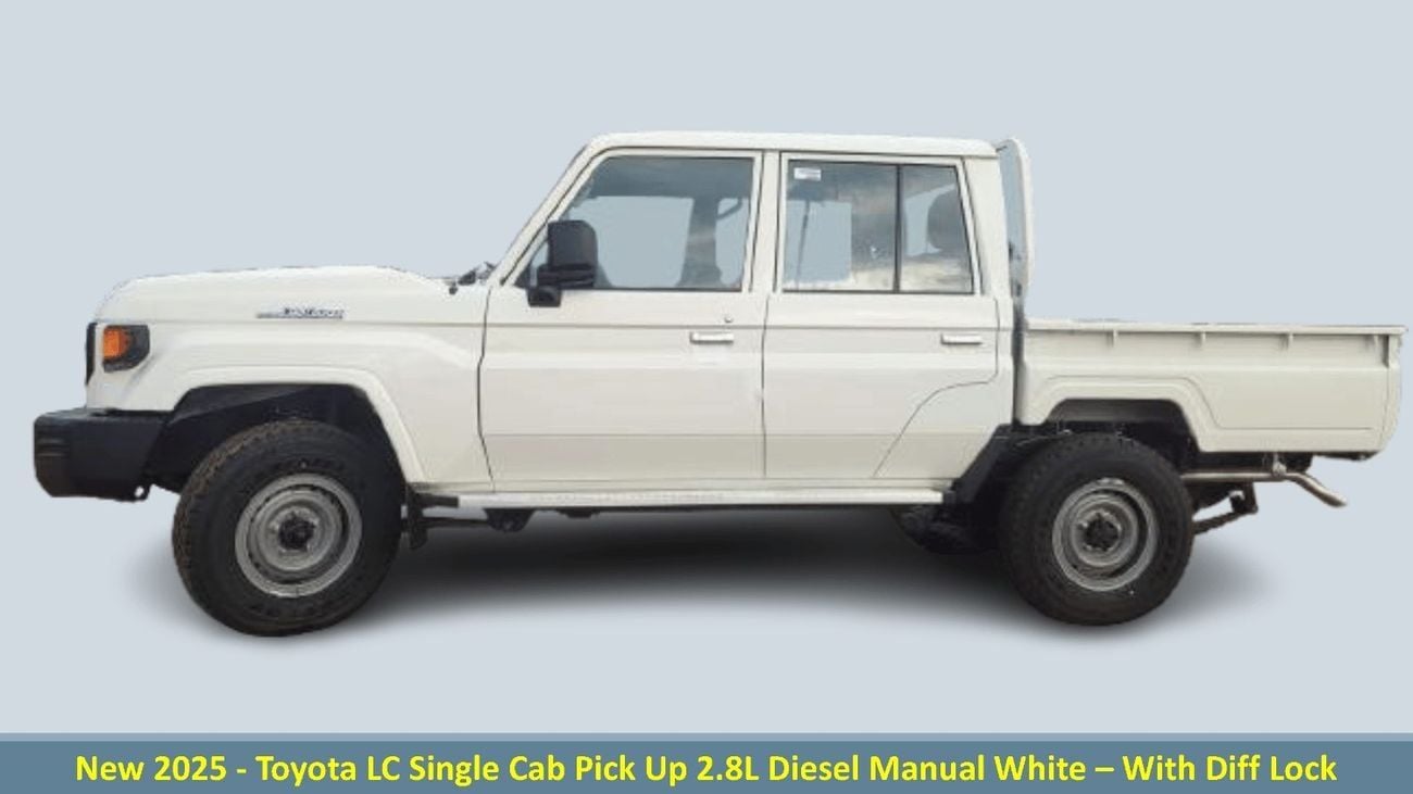 تويوتا لاند كروزر بيك آب ECT0028 - Toyota LC79 DCab - 2.8L Diesel Manual White (Diff lock)