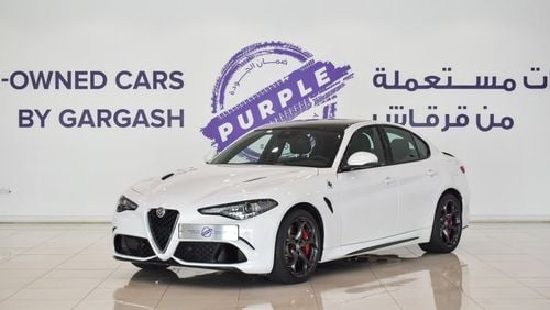 Alfa Romeo Giulia QUADRIFOGLIO | 2.9L TWIN TURBO | GCC | WARRANTY