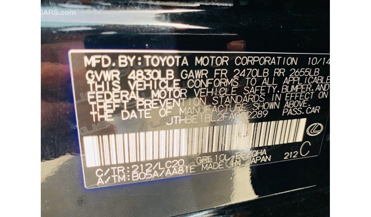 Lexus GS350 2015 BLACK PLATINUM