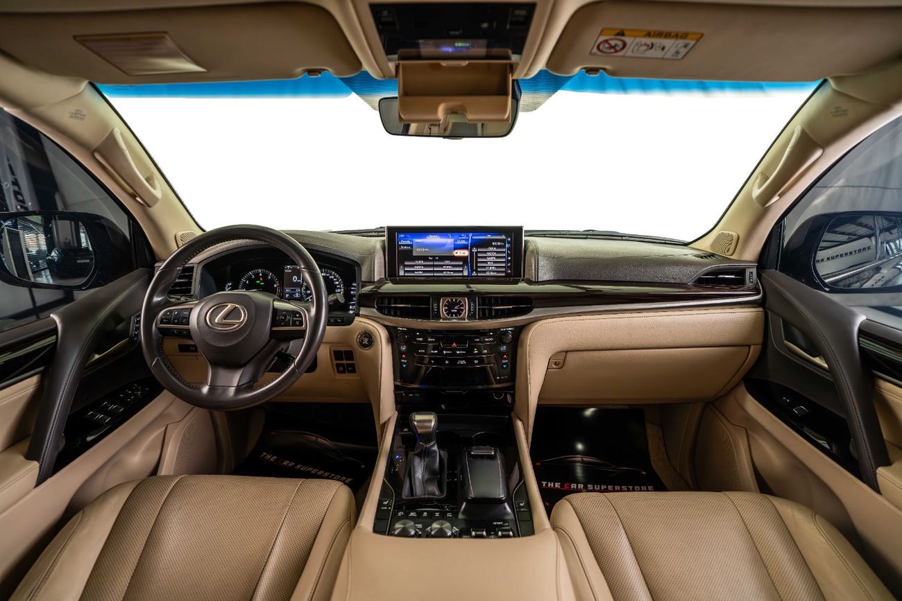 Lexus LX 570 Signature 5.7L 7 Seats-Al Futtaim Full Service History-Pearl Black Exterior Color