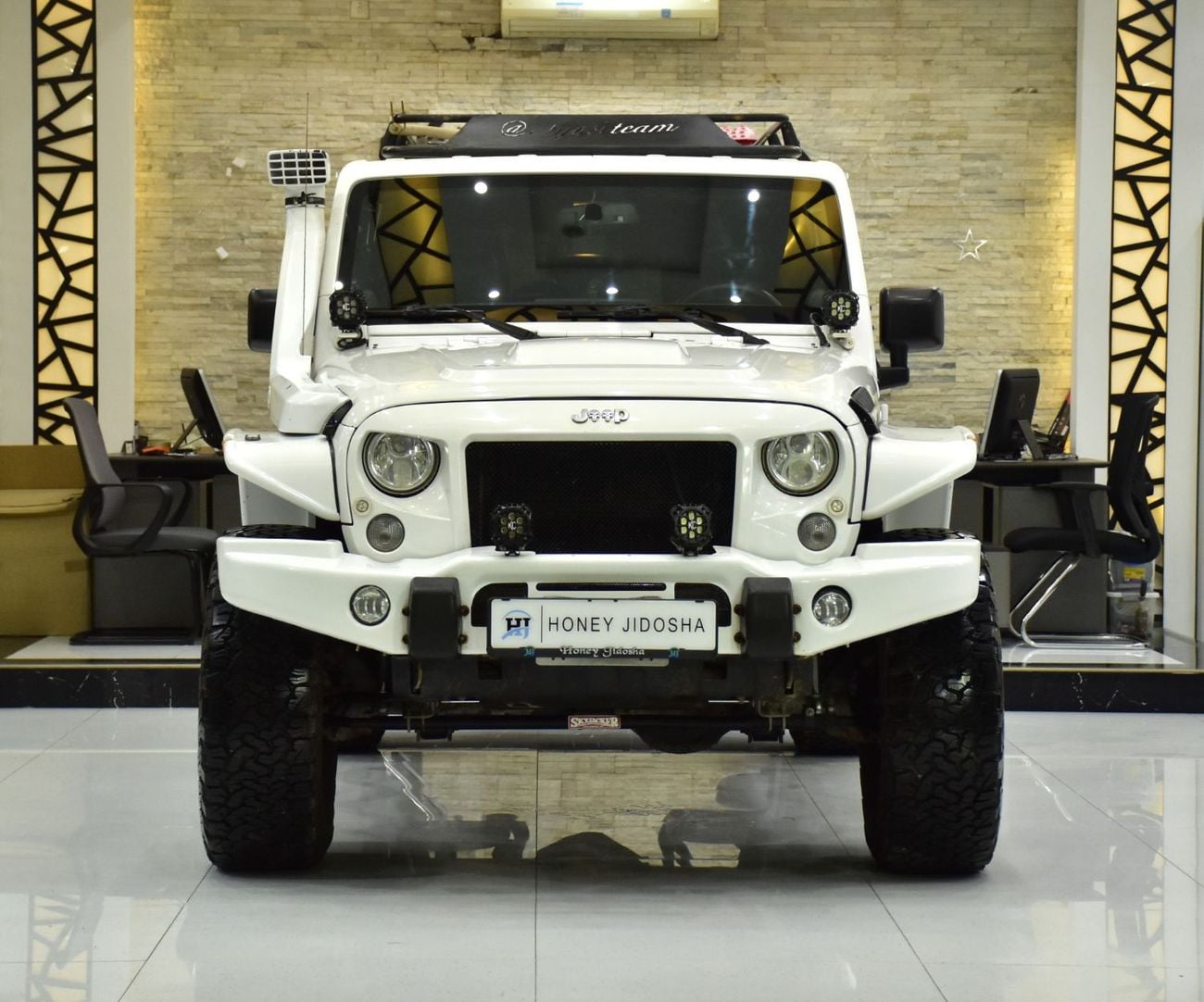 Jeep Wrangler EXCELLENT DEAL for our Jeep Wrangler Unlimited Sport ( 2014 Model ) in White Color GCC Specs