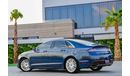 Lincoln MKZ 3.0T | 1,858 P.M | 0% Downpayment | Amazing Condition!