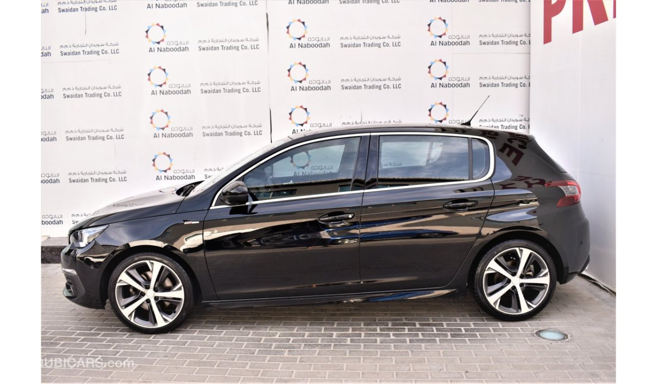 Peugeot 308 AED 1468 PM | 1.6L GT LINE GCC AGENCY WARRANTY UP TO 2026 OR 100000KM