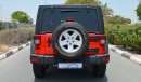 Jeep Wrangler Unlimited Sport, 3.6L-V6 4X4, GCC Specs with Warranty and Service until Nov 2021 or 100,000km