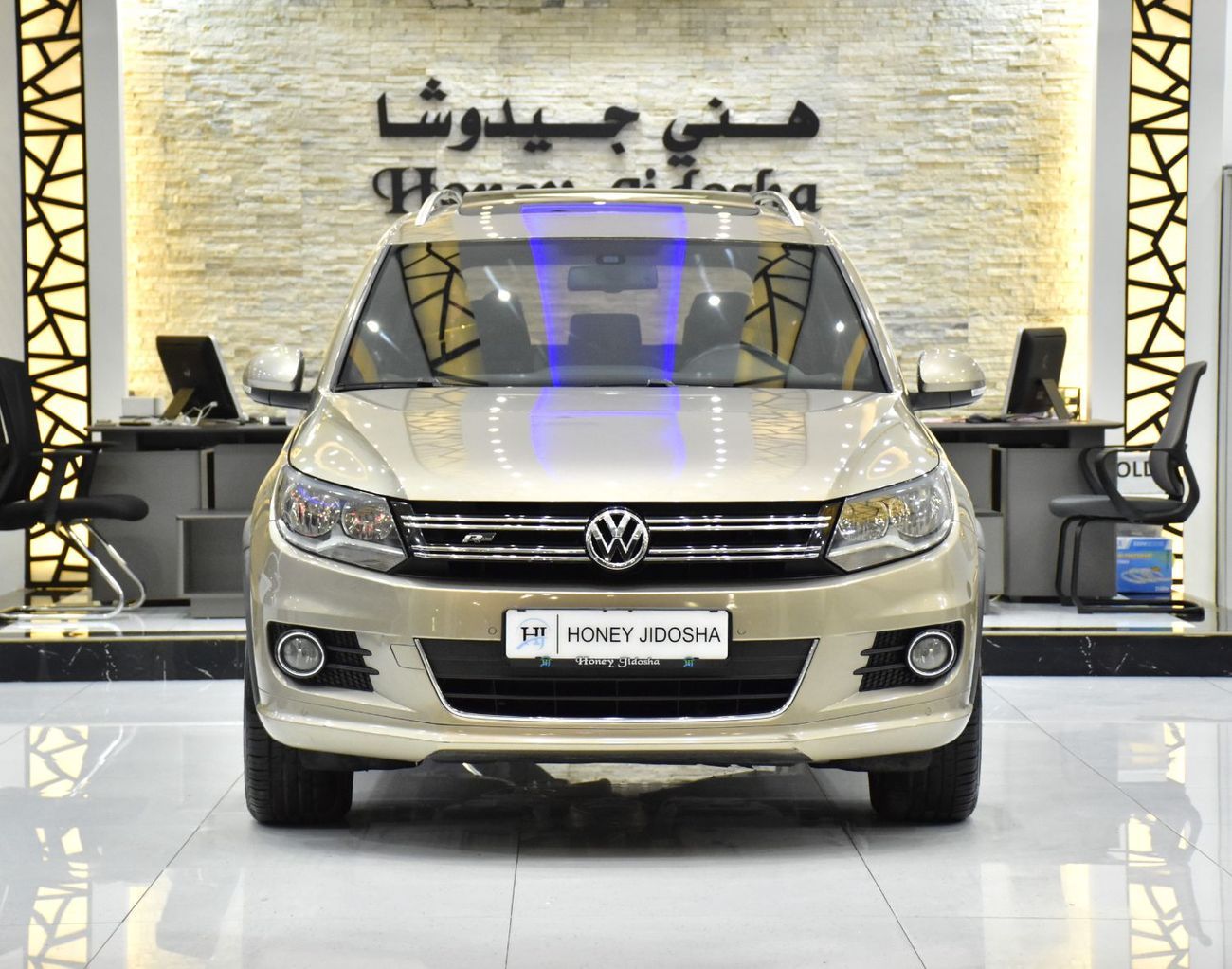 Volkswagen Tiguan EXCELLENT DEAL for our Volkswagen Tiguan R-Line ( 2016 Model ) in Beige Color GCC Specs