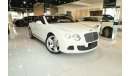 Bentley Continental GTC LOW MILEAGE ! ! 2015 !! BENTLEY CONTINENTAL GTC SPEED W12 - GCC / PRISTINE CONDITION !!