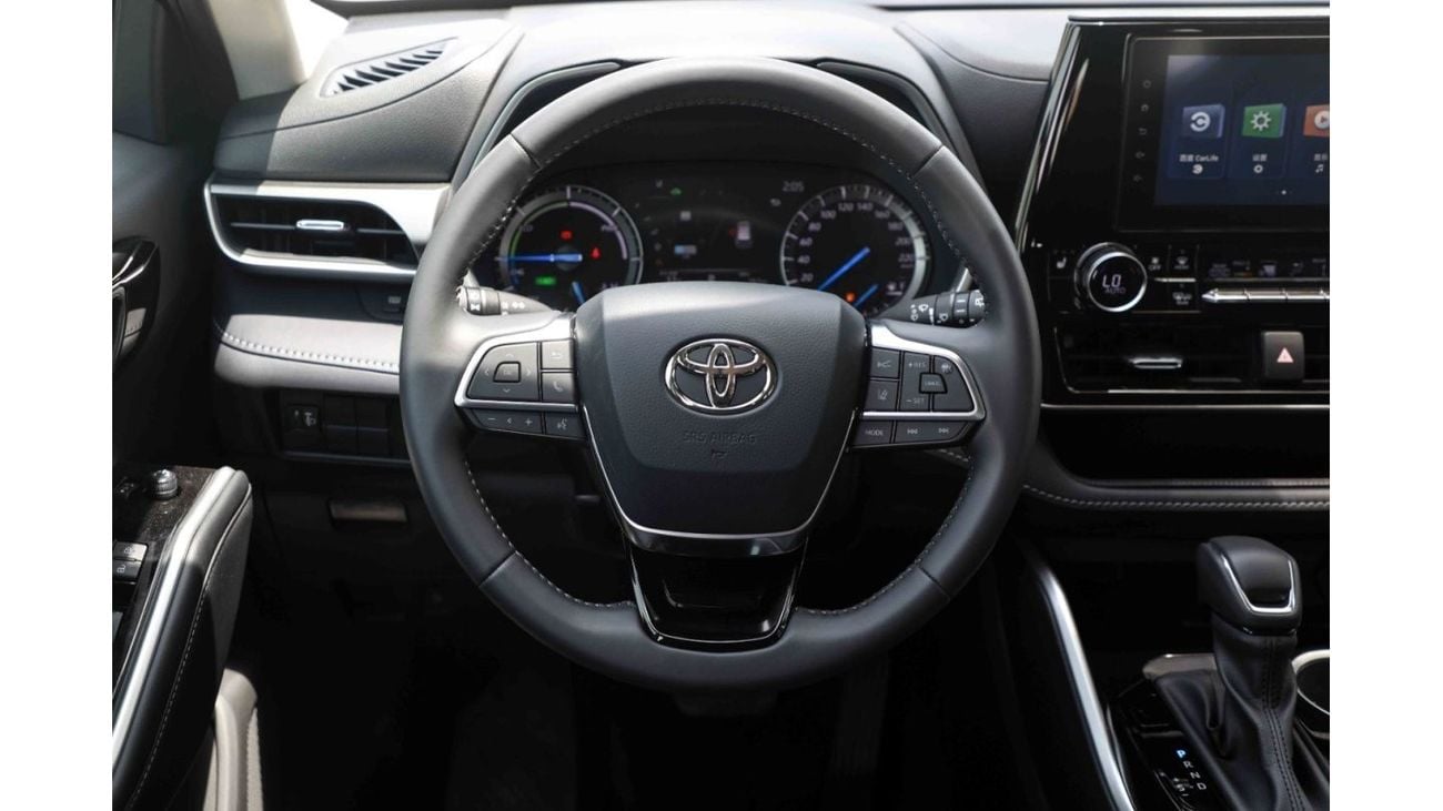 تويوتا هايلاندر تويوتا هايلاندر 2024 ديلوكس 4WD هايبرد - أبيض من الداخل أسود | للتصدير فقط