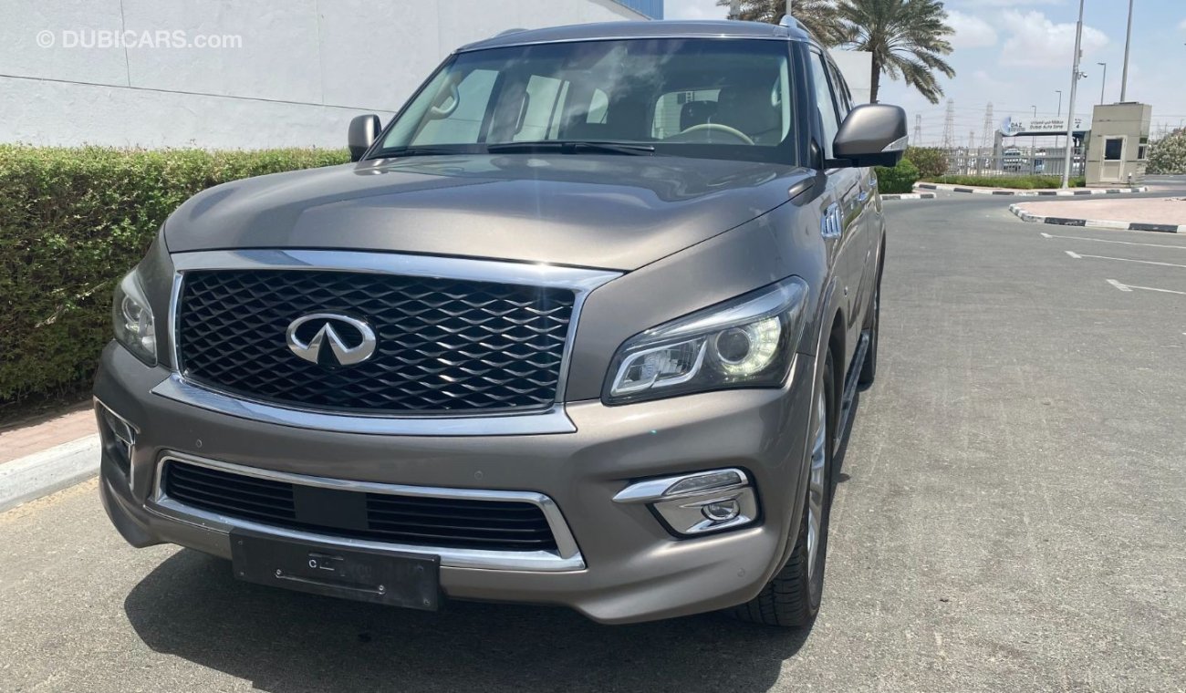 إنفينيتي QX80 AED 2430/ month INFINITI QX-80 FULL OPTION 400HP V8 EXCELLENT CONDITION UNLIMITED KM WARRANTY