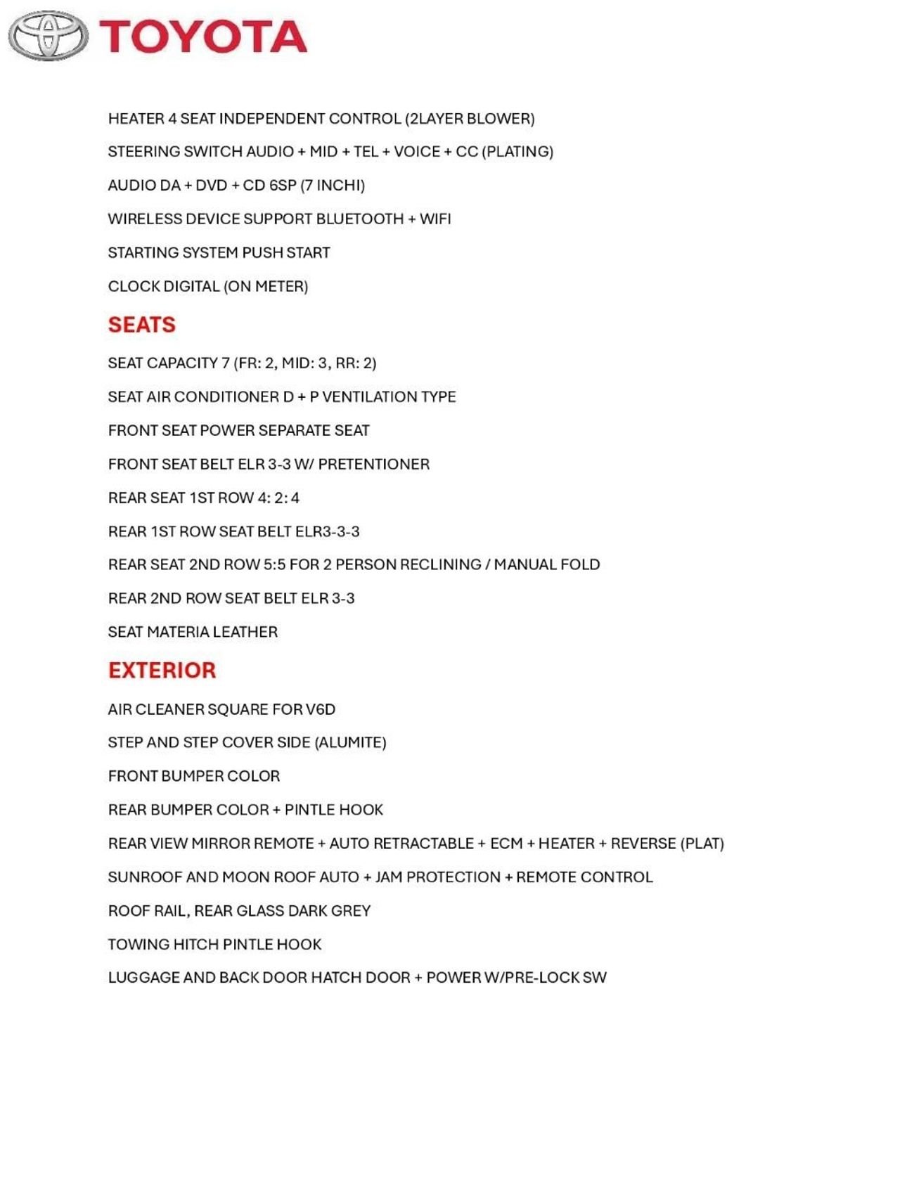 تويوتا لاند كروزر TOYOTA LAND CRUISER VX 3.3 2025 RHD