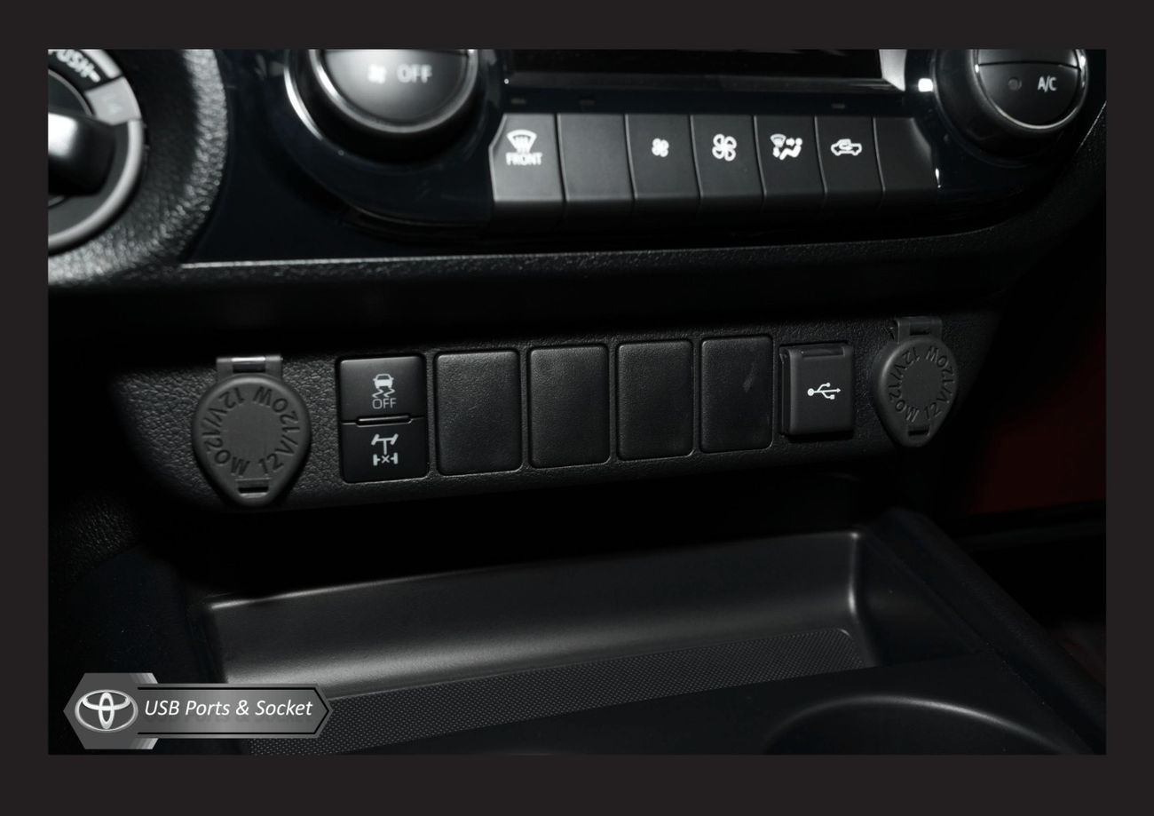 تويوتا هيلوكس ECT0092 - Toyota Hilux DCab GLX - 2.4L Dsl At Full Options - White/Red - African Specs