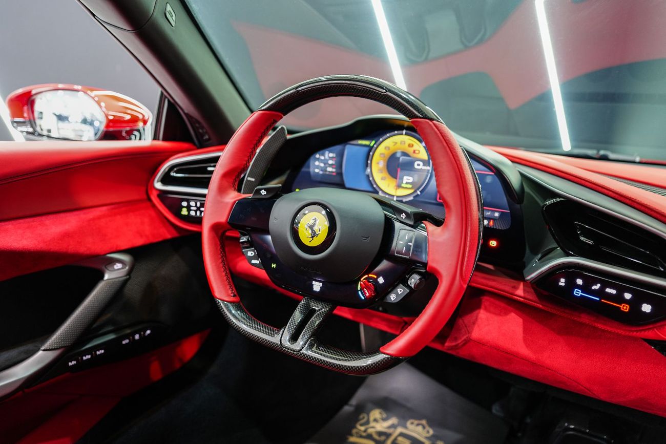 Ferrari 296 GTB 3.0T V6 PHEV Carbon Fiber Interior, Passenger Display, Dealer Warranty + Service!!