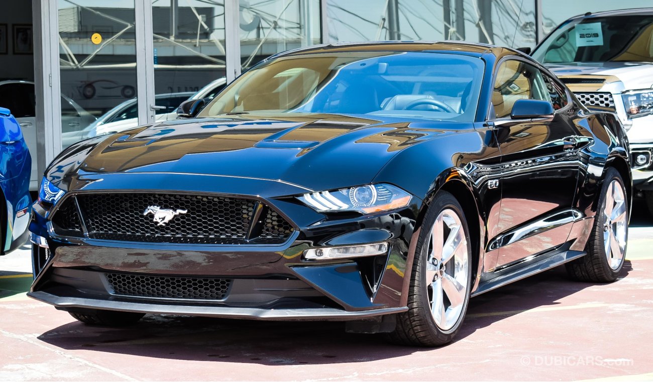 Ford Mustang 2019 GT Premium, 5.0 V8 GCC, 0km w/ 3Yrs or 100K km Warranty + 60K km Service from Al Tayer