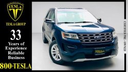 Ford Explorer XLT + LEATHER SEAT + CAMERA + SCREEN + 4WD / GCC / 2017 / DEALER WARRANTY UP 28/11/2022 / 1148 P.M.