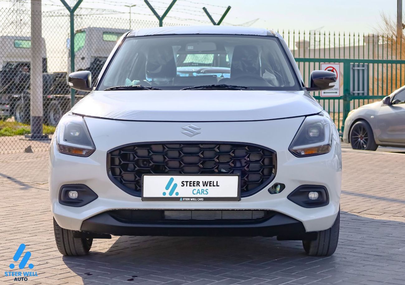 Suzuki Swift GLX 2026 – Dual-Tone White/Black, Keyless & Feature-Packed