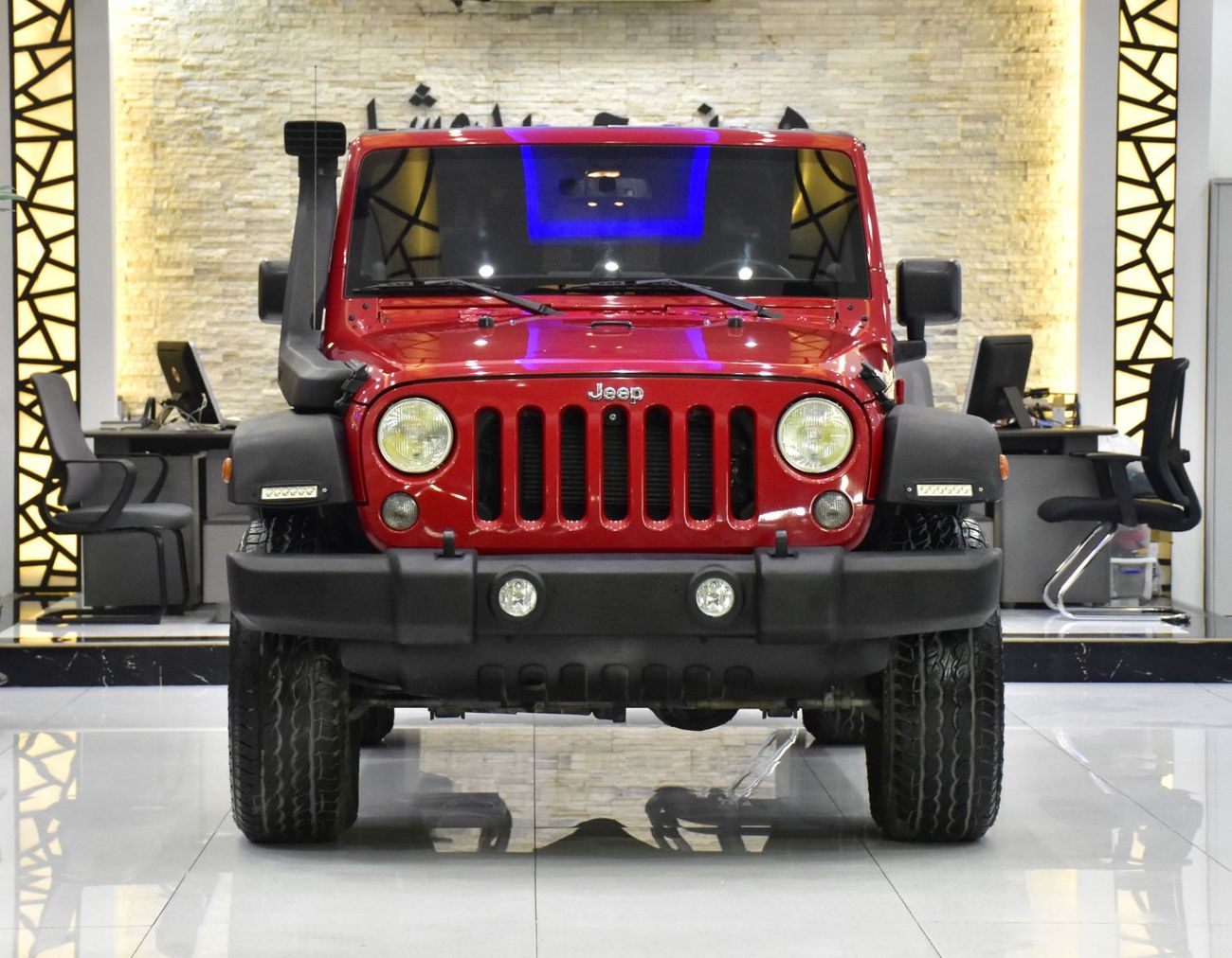 Jeep Wrangler EXCELLENT DEAL for our Jeep Wrangler Sport ( 2014 Model ) in Red Color GCC Specs