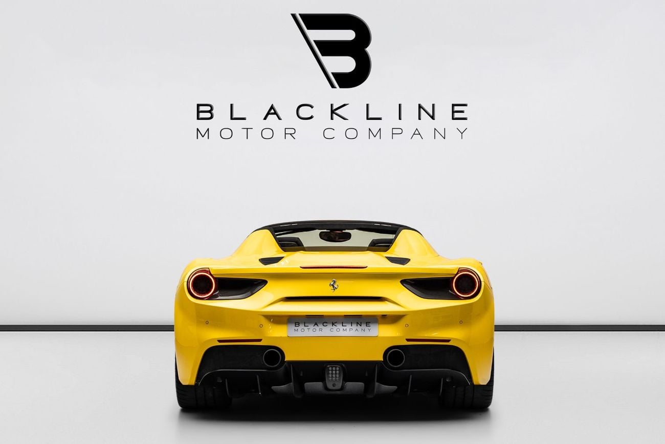 Ferrari 488 Spider STD BUY NOW, PAY 2027 | THE BLACKLINE STANDARD | Giallo Modena, Full Carbon, GCC