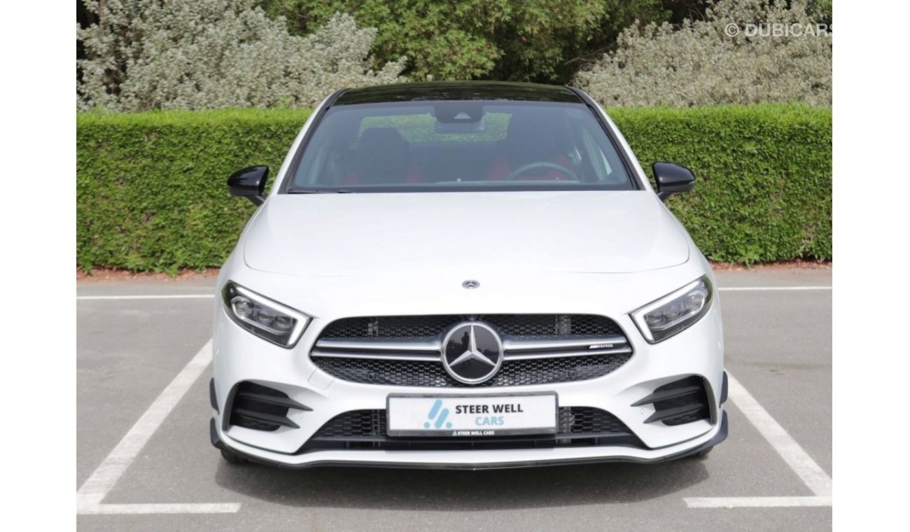 مرسيدس بنز A 35 AMG 2021 | AMG A 35 - WITH AERODYNAMIC KIT - 2 YEARS WARRANTY AND GCC SPECS | EXCLUSIVE OF VAT