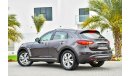 Infiniti QX70 - Agency Warranty - Amazing Condition - AED 1,743 - 0% DP