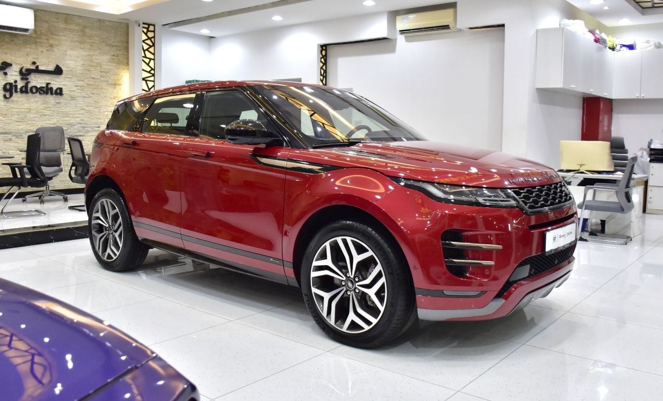 Land Rover Range Rover Evoque R-DYNAMIC HSE P250 EXCELLENT DEAL for our Land Rover Range Rover Evoque R-Dynamic ( 2021 Model ) Red Color GCC Specs
