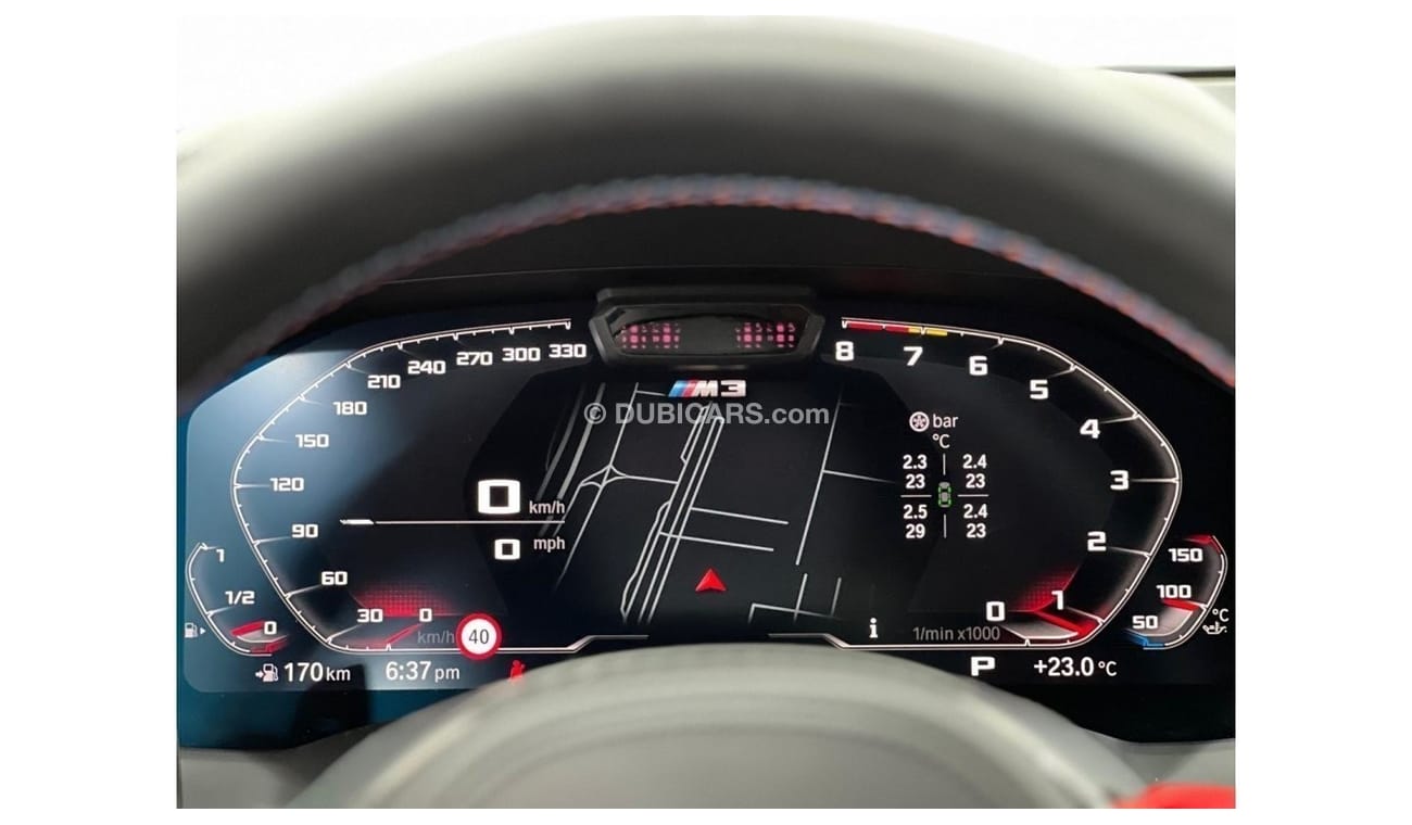 بي أم دبليو M3 2021 BMW M3 Competition, August 2025 BMW Warranty, August 2026 BMW Service Pack, Low Kms, GCC