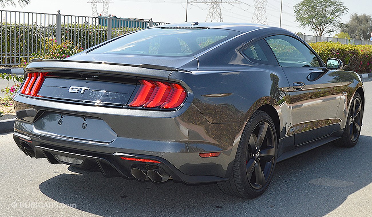 Ford Mustang 2019 GT Premium, 5.0 V8 GCC, 0km w/ 3Yrs or 100K km WTY + 60K km SERV # Carbon Fiber