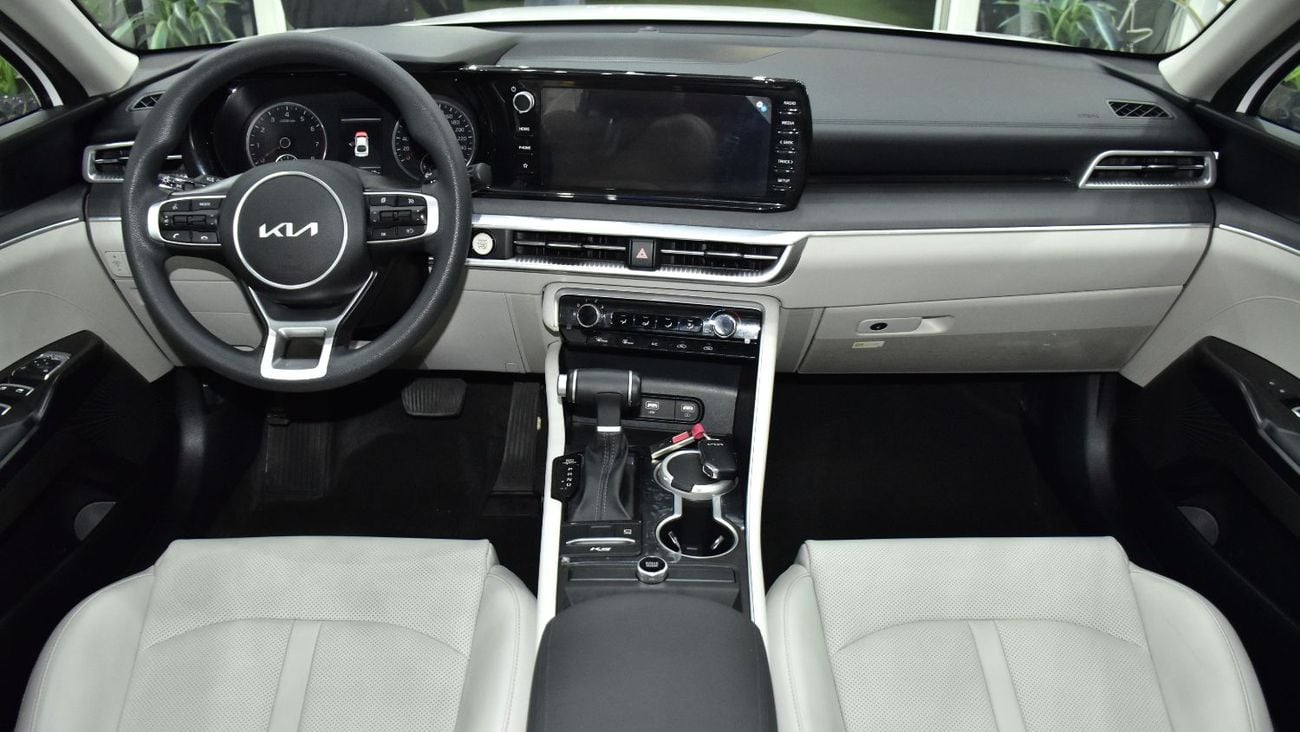 Kia K5 EXCELLENT DEAL for our KIA K5 ( 2022 Model ) in White Color GCC Specs