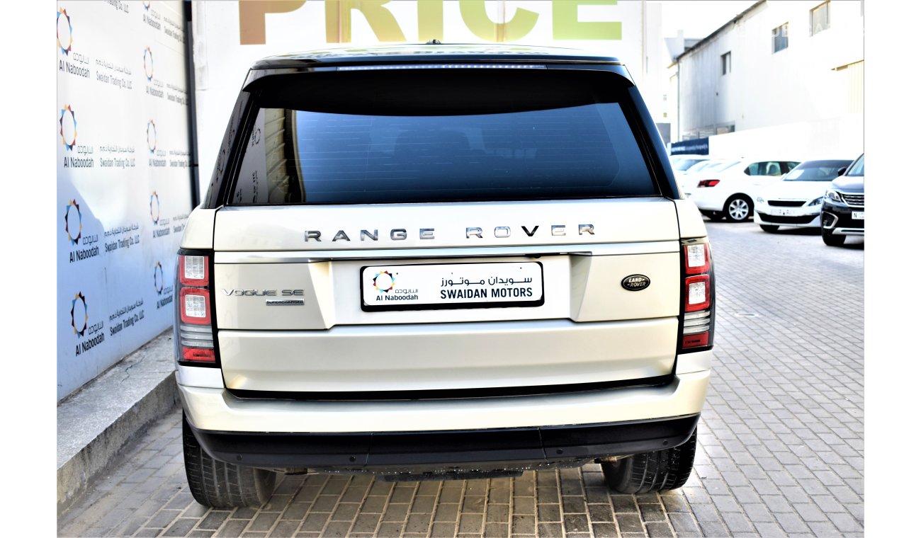 Land Rover Range Rover Vogue RANGE ROVER VOGUE 5.0L SE V8 4WD SUPER CHARGED 2013 GCC FULL SERVICE HISTORY FROM AL TAYER