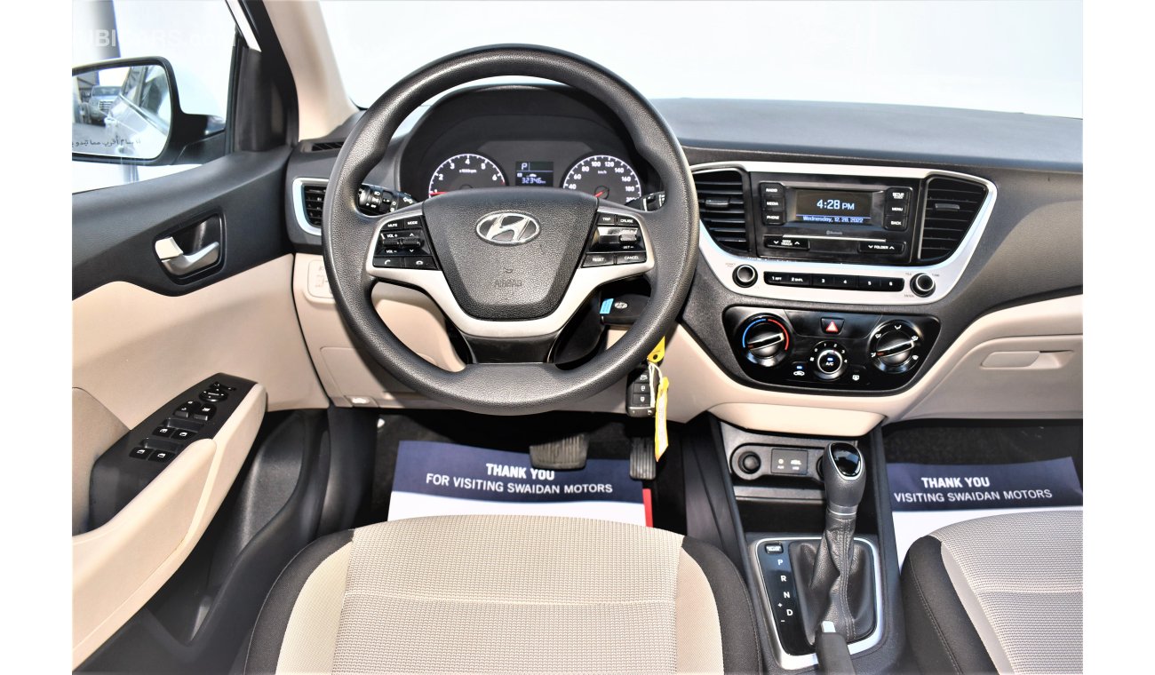 Hyundai Accent AED 1037 PM | 1.6L GL GCC WARRANTY