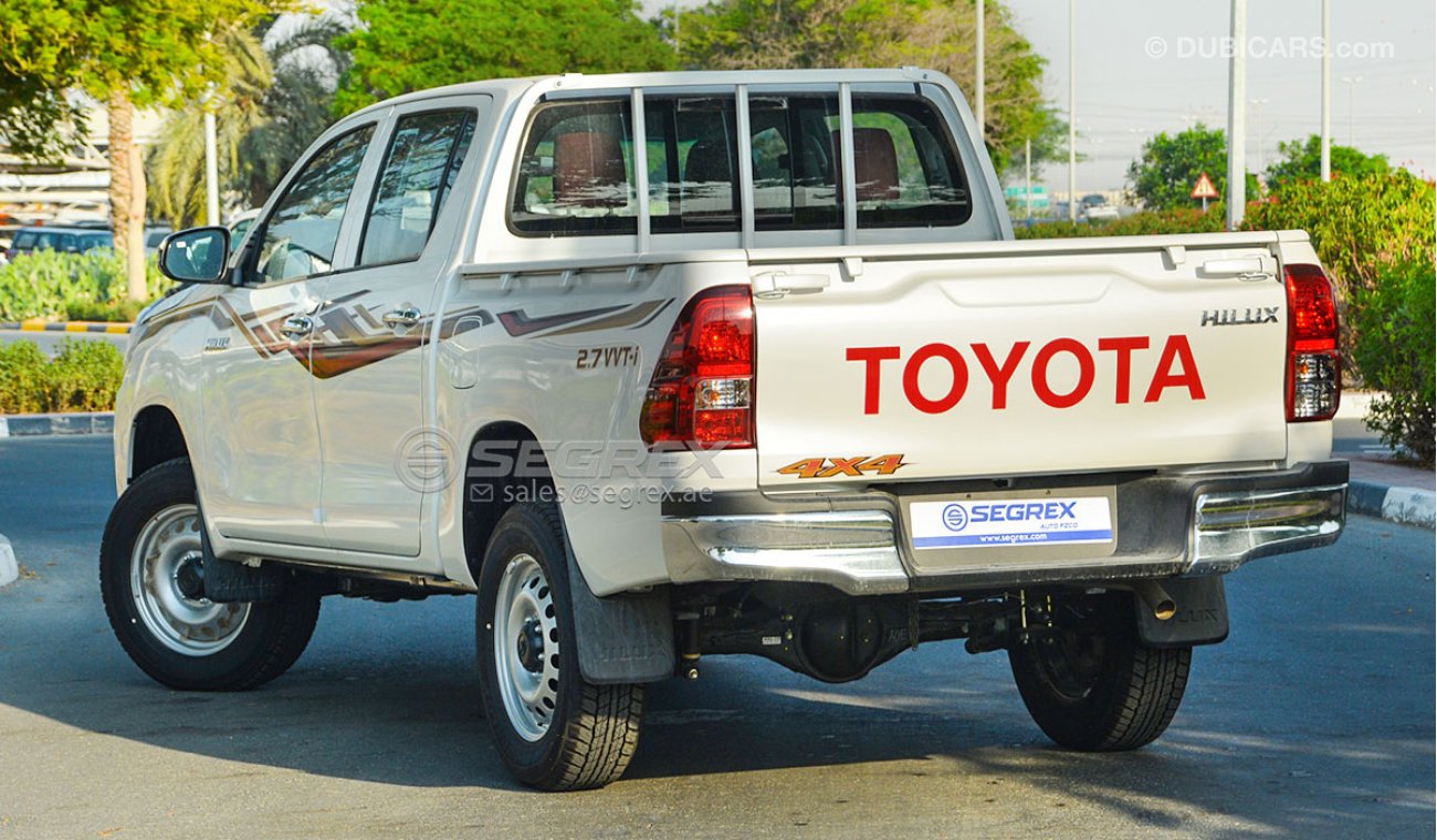 Toyota Hilux 2.7 DC 4x4 6AT LOW. PWR WINDOWS.AC AVAILABLE IN COLORS 2019 & 2020 MODELS