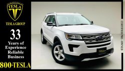 Ford Explorer XLT + LEATHER SEAT + CAMERA + SCREEN + 4WD / GCC / 2019 / WARRANTY + SERVICE UP 160000 KMS / 1847 PM