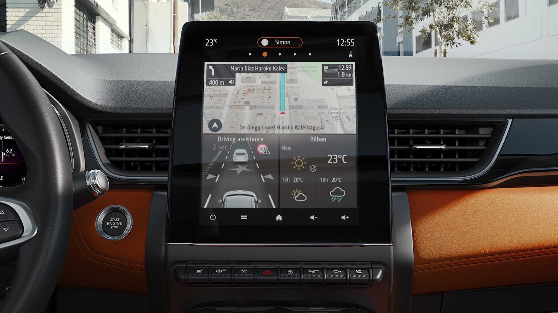 Renault Captur interior - Multimedia Screen