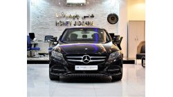 Mercedes-Benz C200 ORIGINAL PAINT! ( صبغ وكاله ) LOW MILEAGE 54,000 KM! Mercedes Benz C200 2015 Model!! in Black Color!